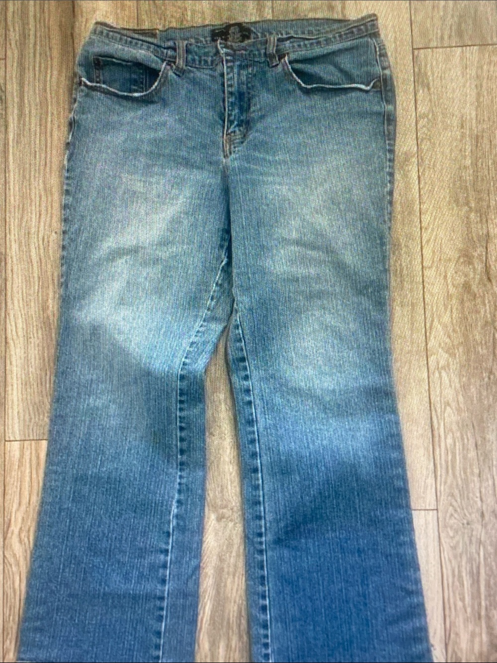 New York & Company Medium Blue Boot Cut Jeans